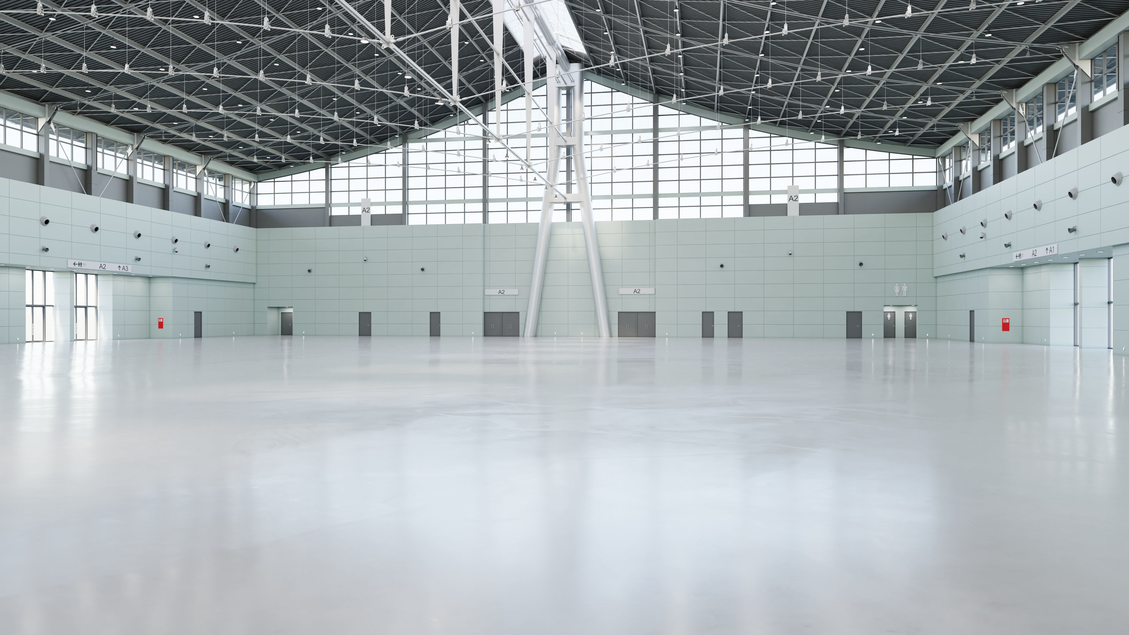 Exhibition Hall Interior 1 Low-poly 3D model_11