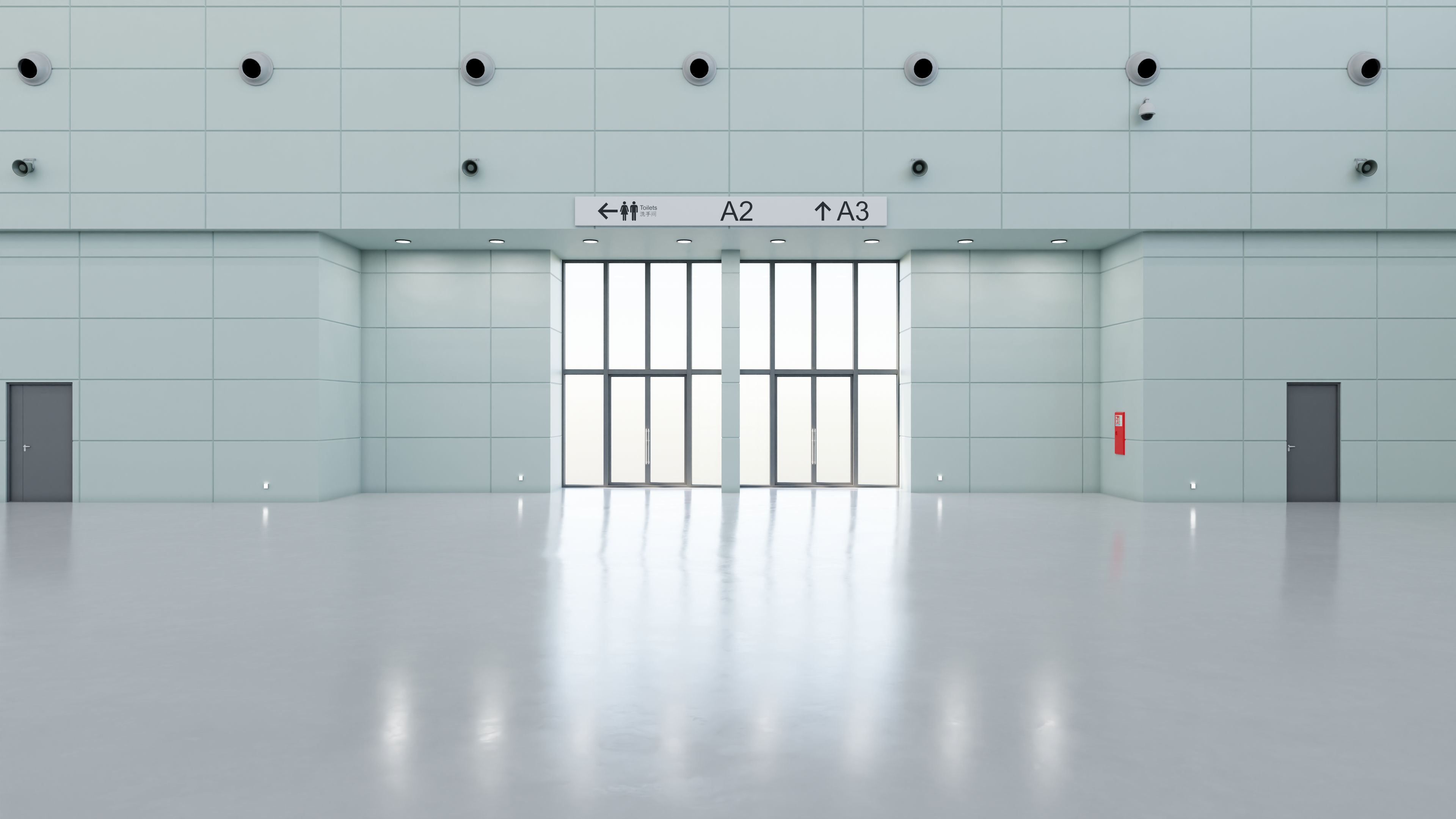 Exhibition Hall Interior 1 Low-poly 3D model_2