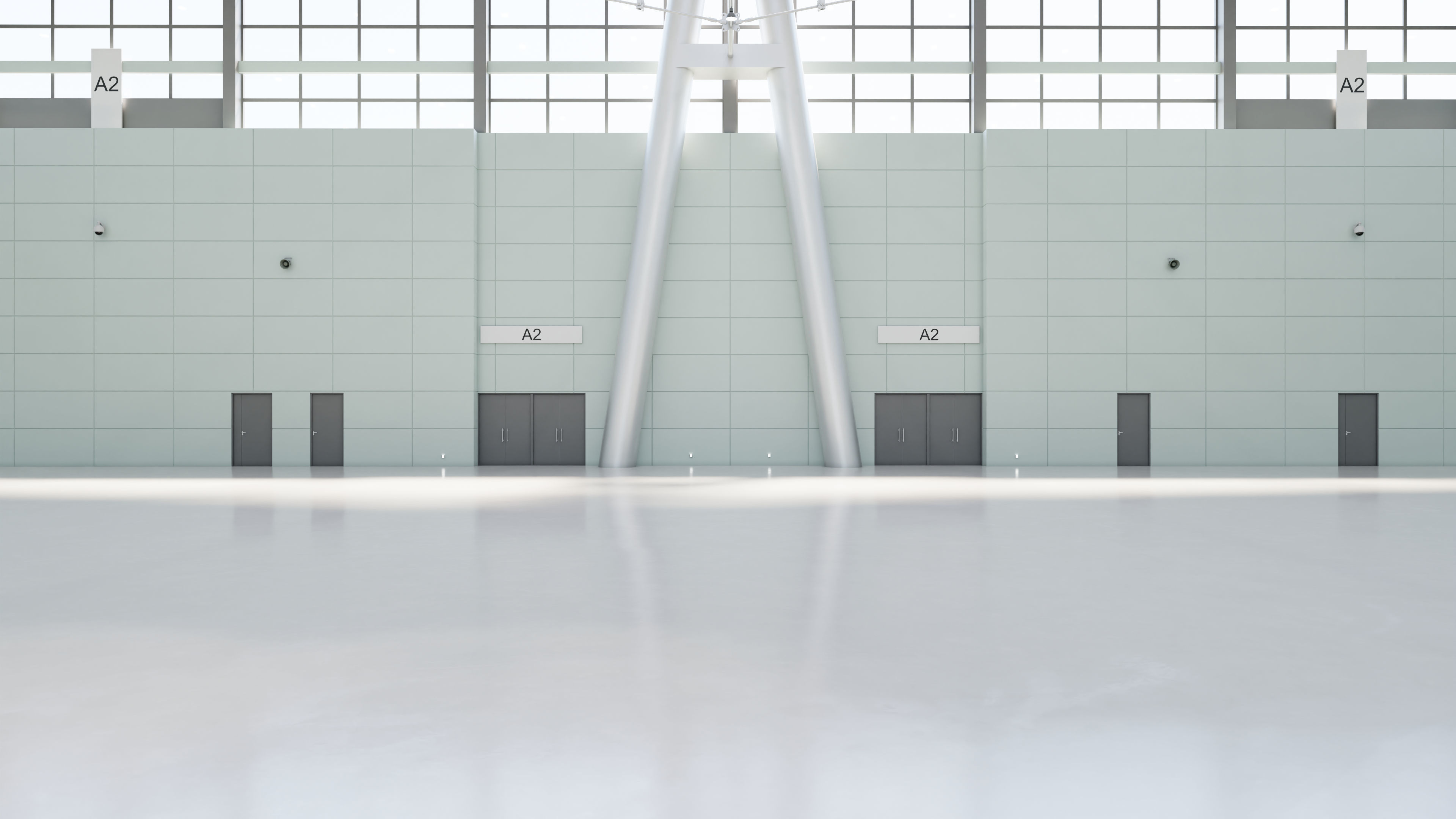 Exhibition Hall Interior 1 Low-poly 3D model_7