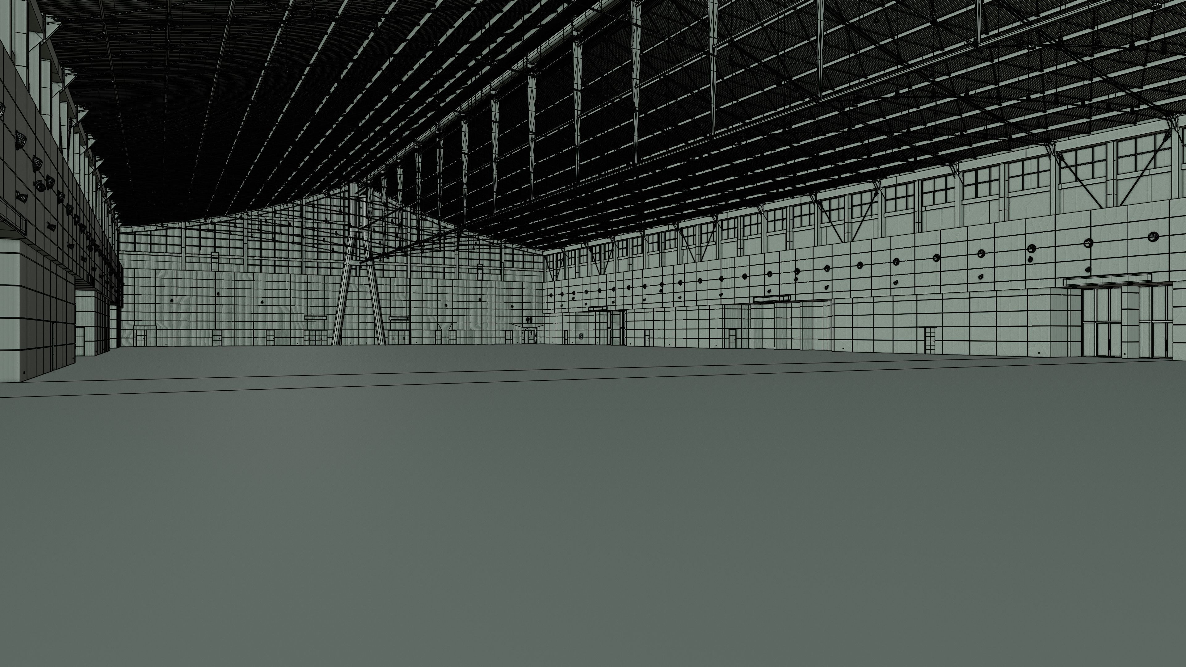 Exhibition Hall Interior 1 Low-poly 3D model_25