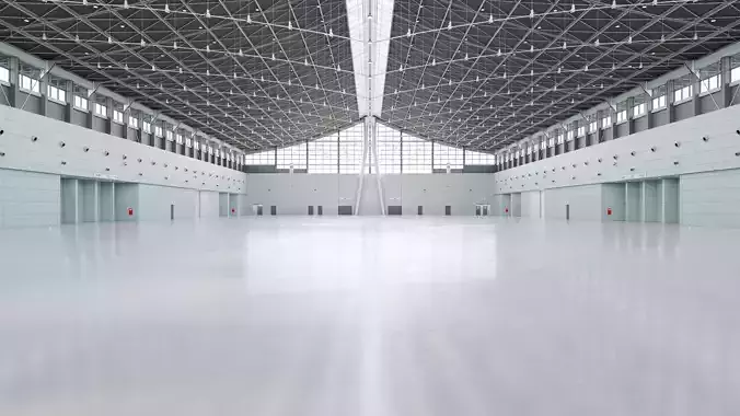 Exhibition Hall Interior 1 Low-poly 3D model