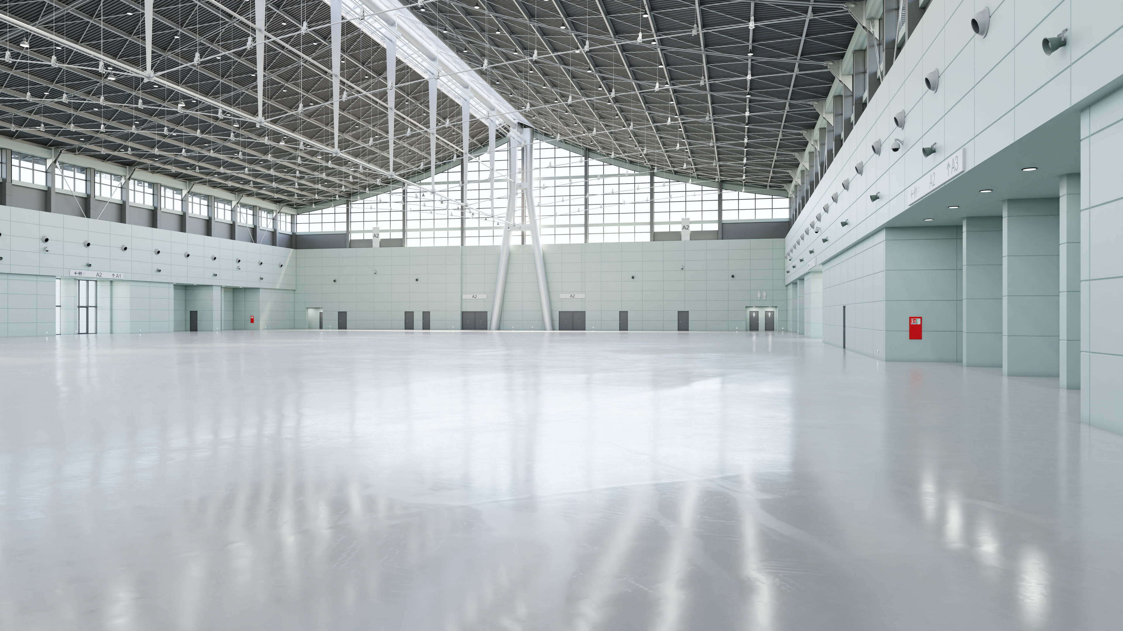 Exhibition Hall Interior 1 Low-poly 3D model_3
