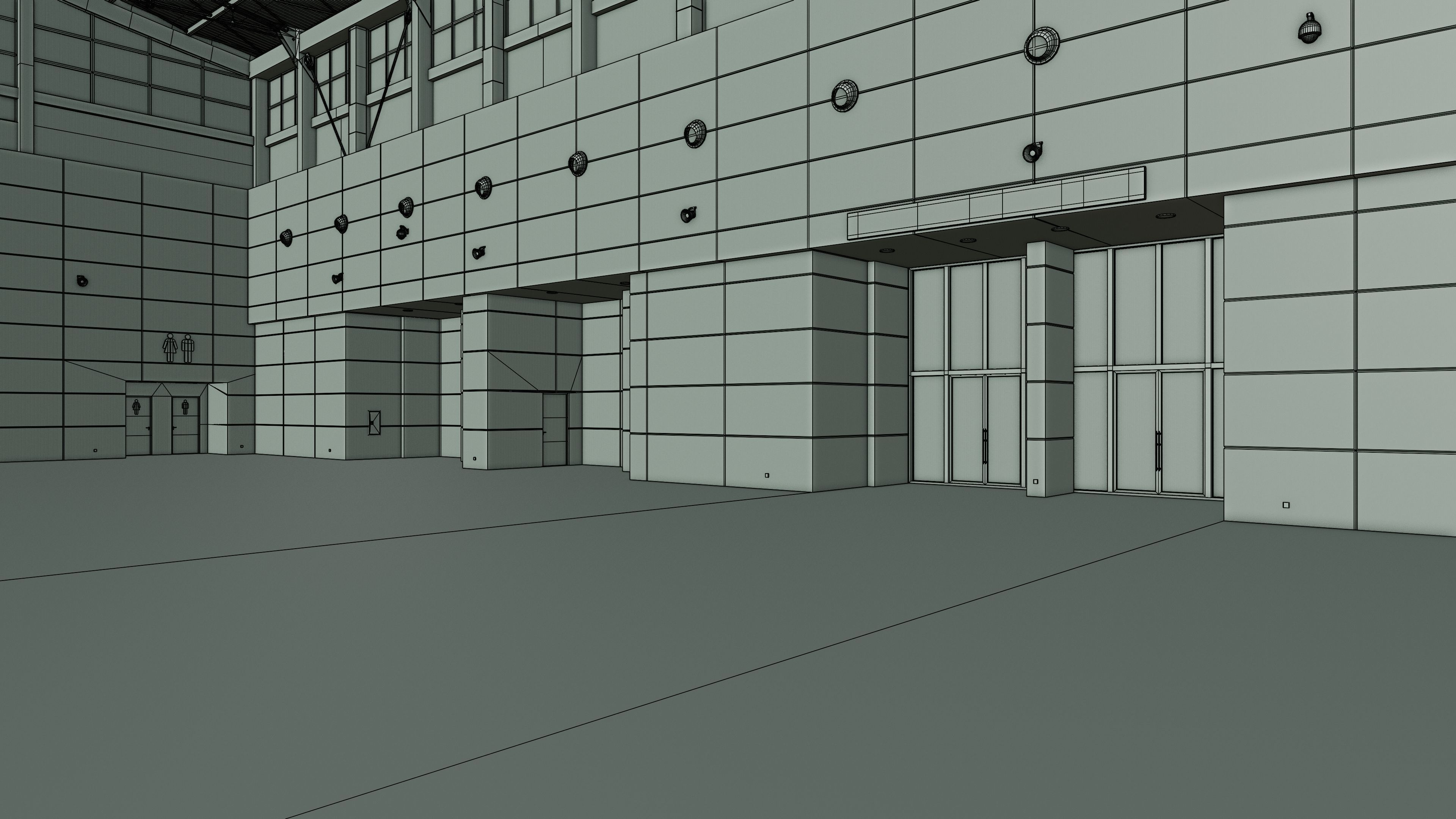Exhibition Hall Interior 1 Low-poly 3D model_23