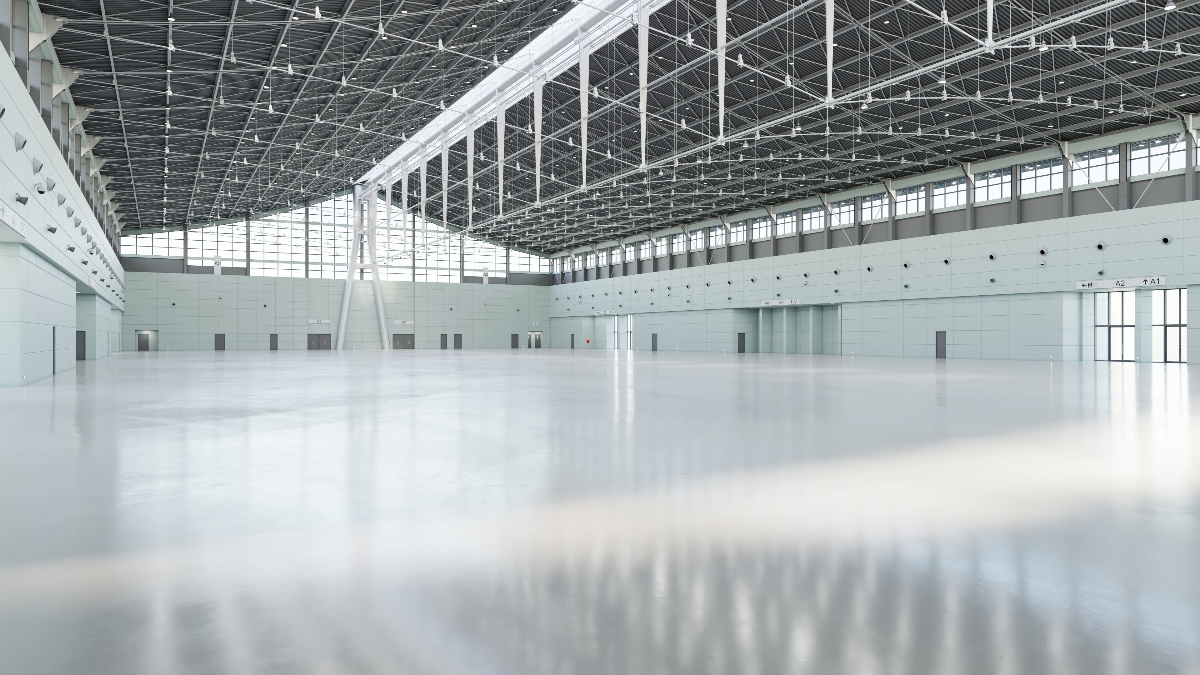 Exhibition Hall Interior 1 Low-poly 3D model_6