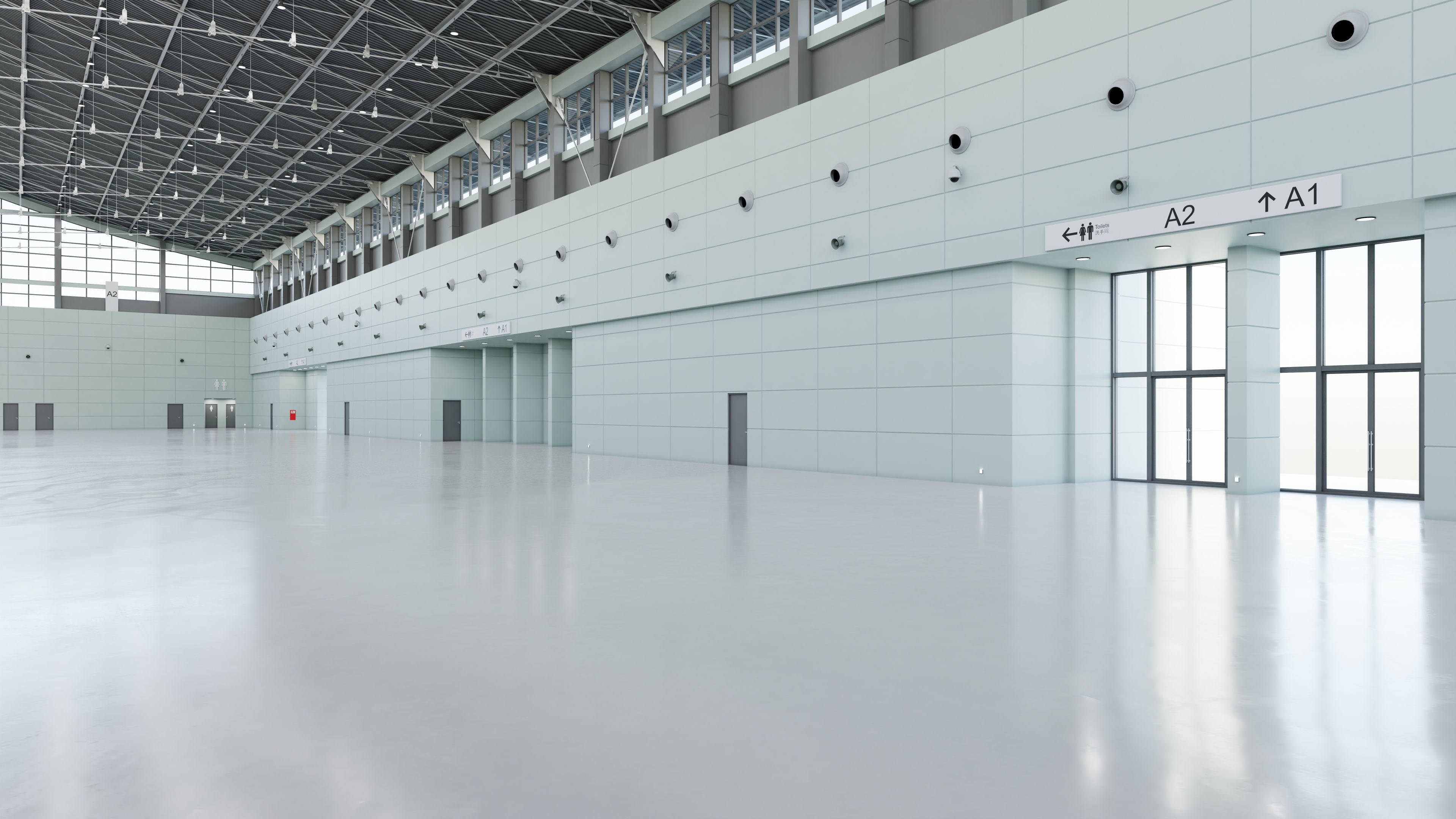Exhibition Hall Interior 1 Low-poly 3D model_10
