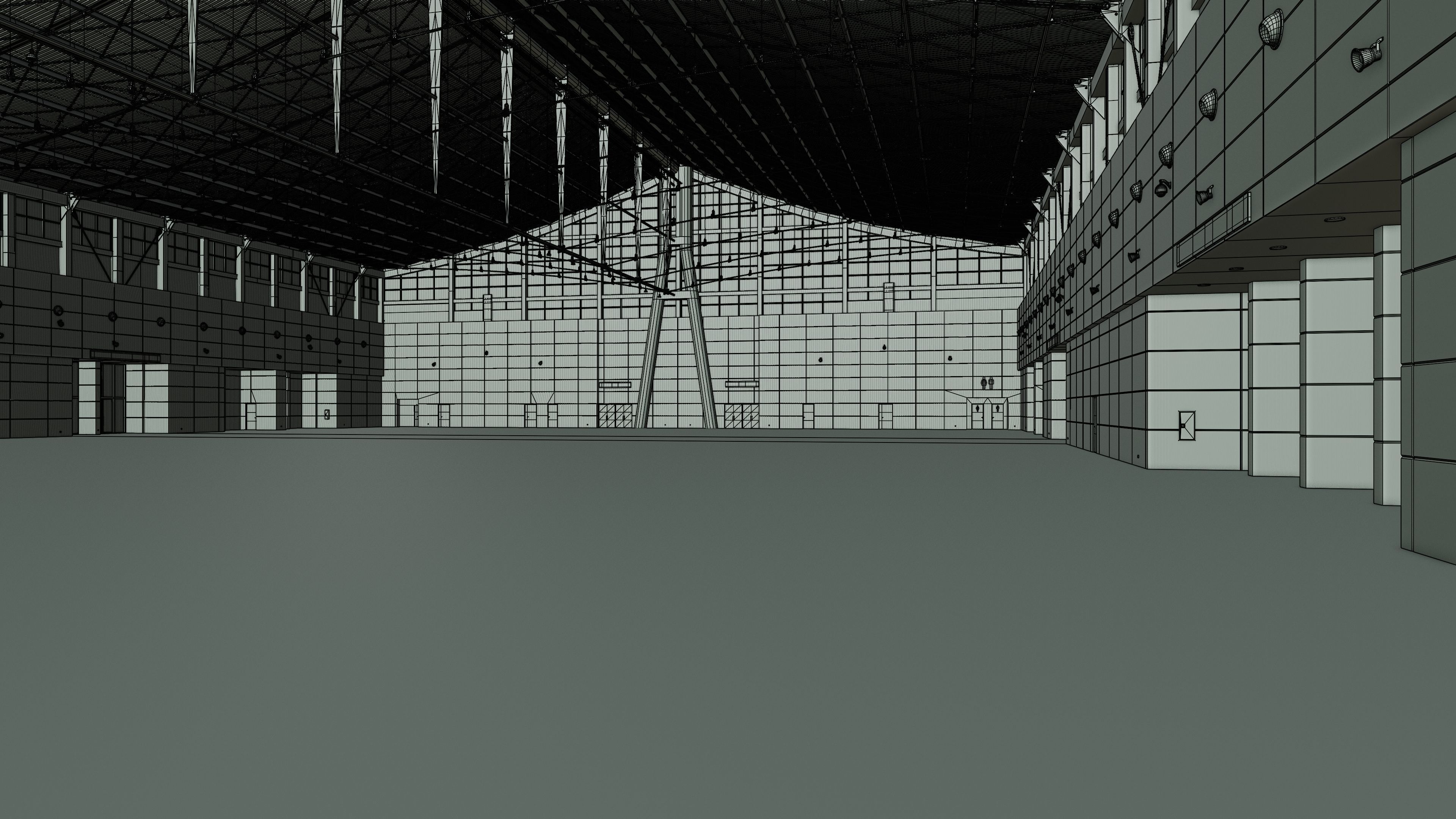 Exhibition Hall Interior 1 Low-poly 3D model_22