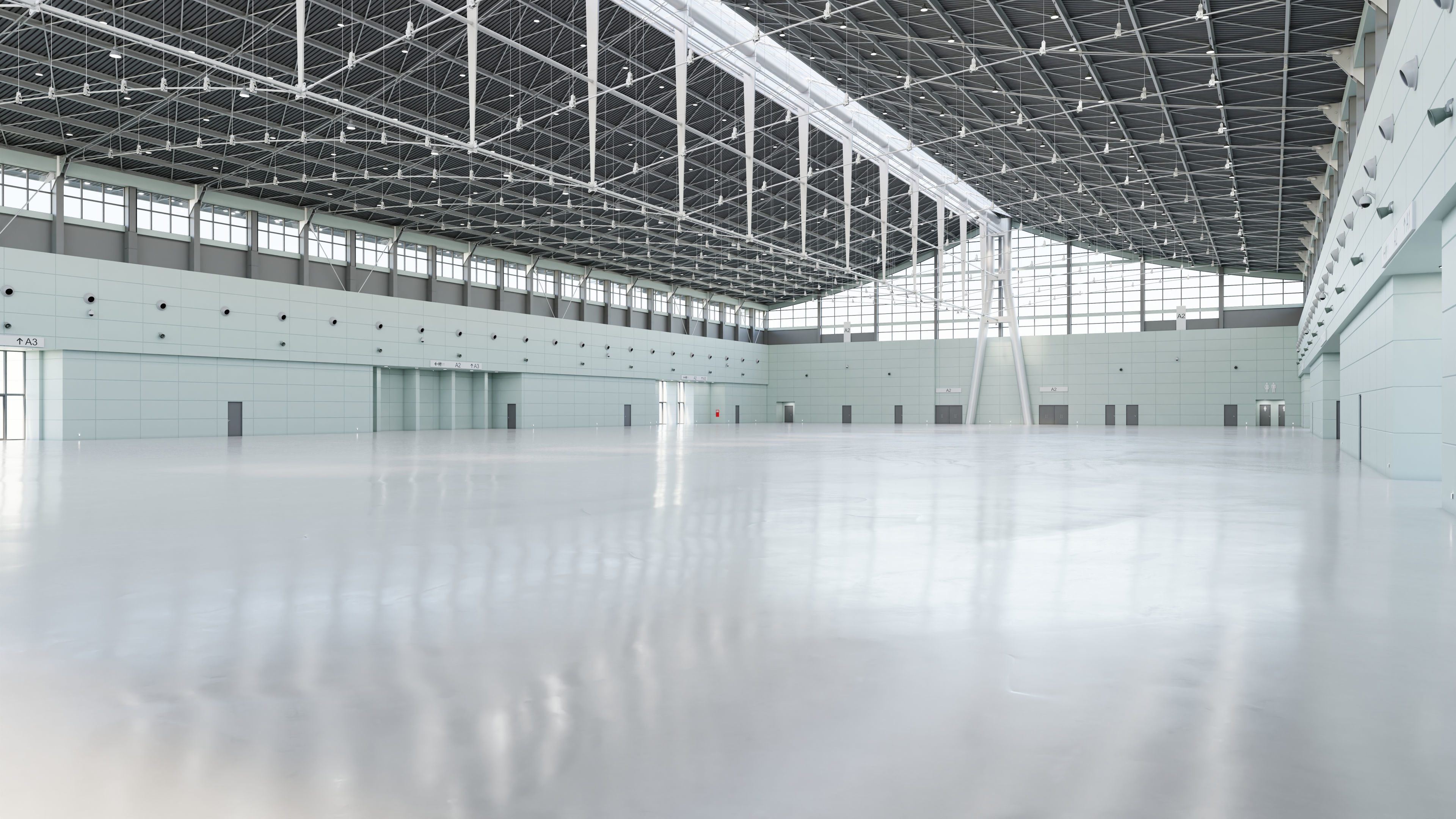 Exhibition Hall Interior 1 Low-poly 3D model_9