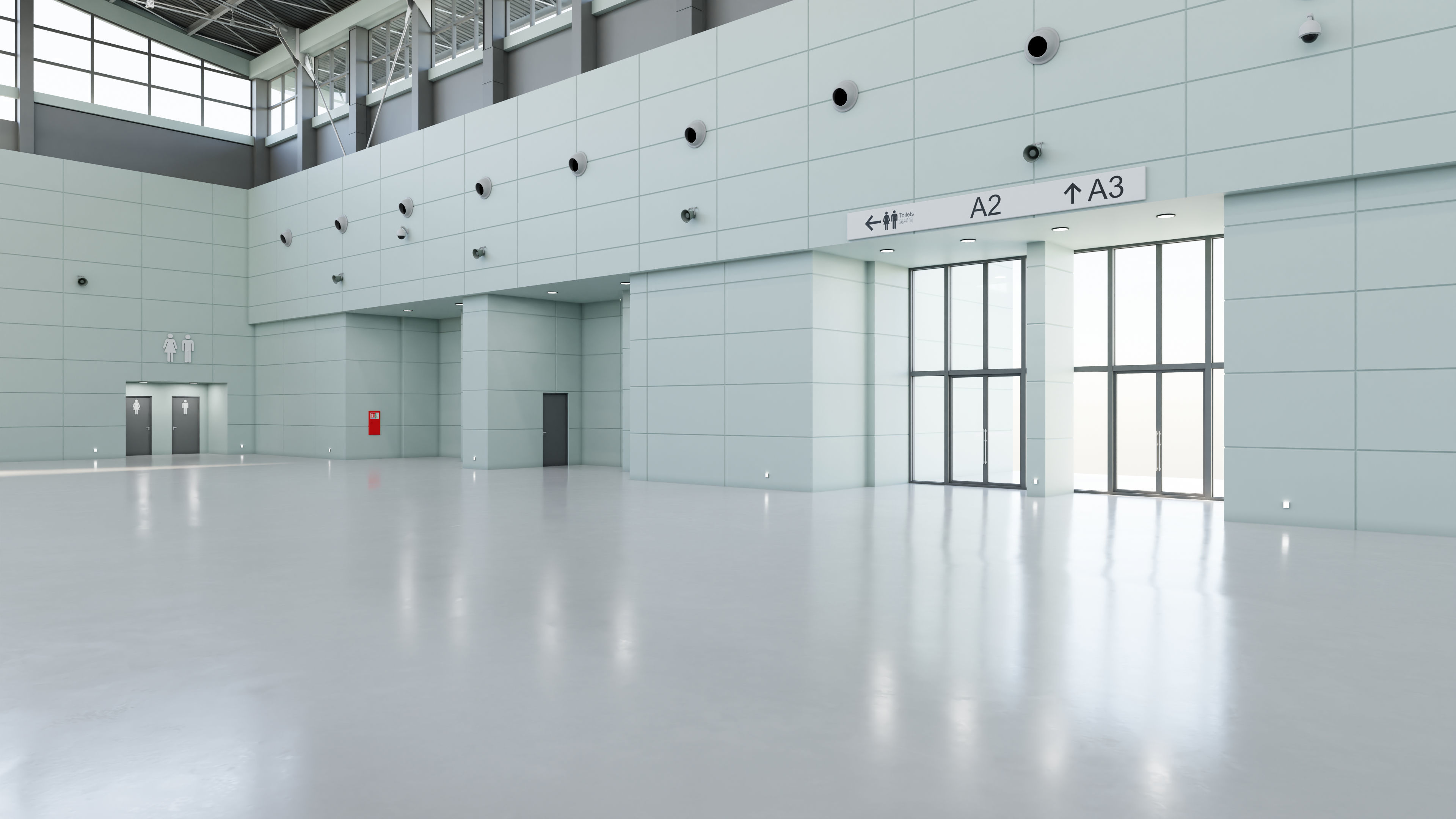 Exhibition Hall Interior 1 Low-poly 3D model_4