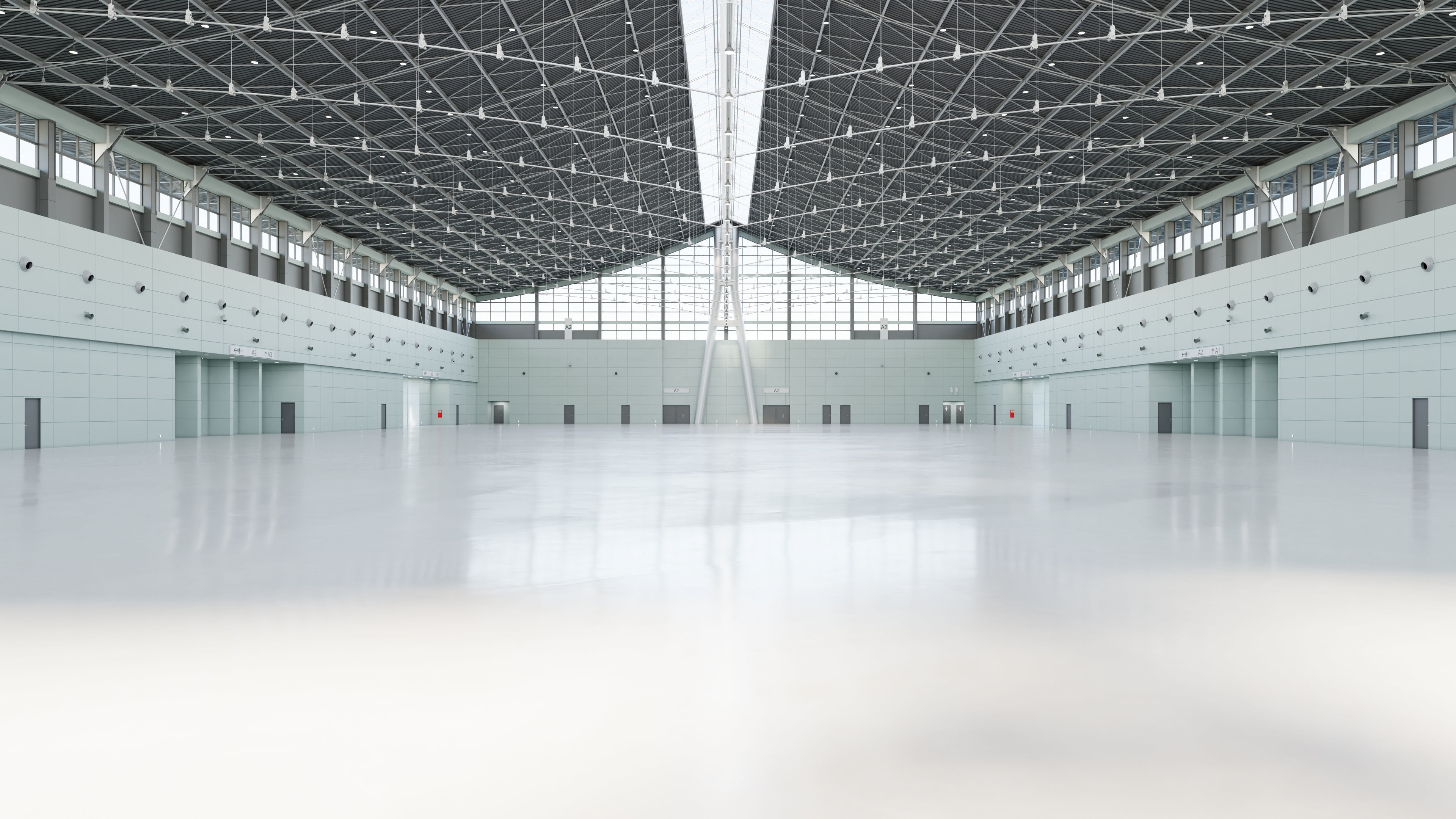 Exhibition Hall Interior 1 Low-poly 3D model_8