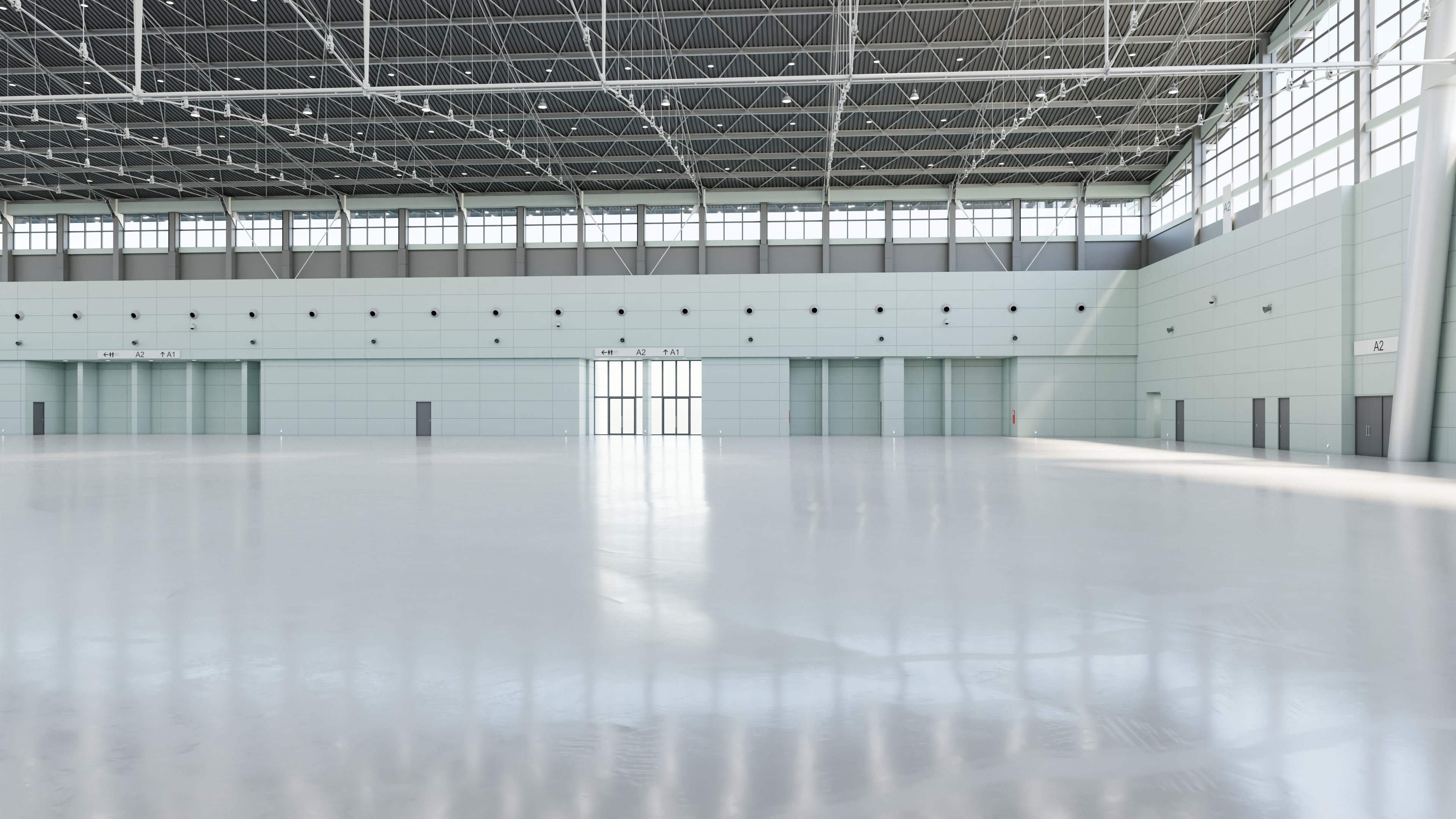 Exhibition Hall Interior 1 Low-poly 3D model_5