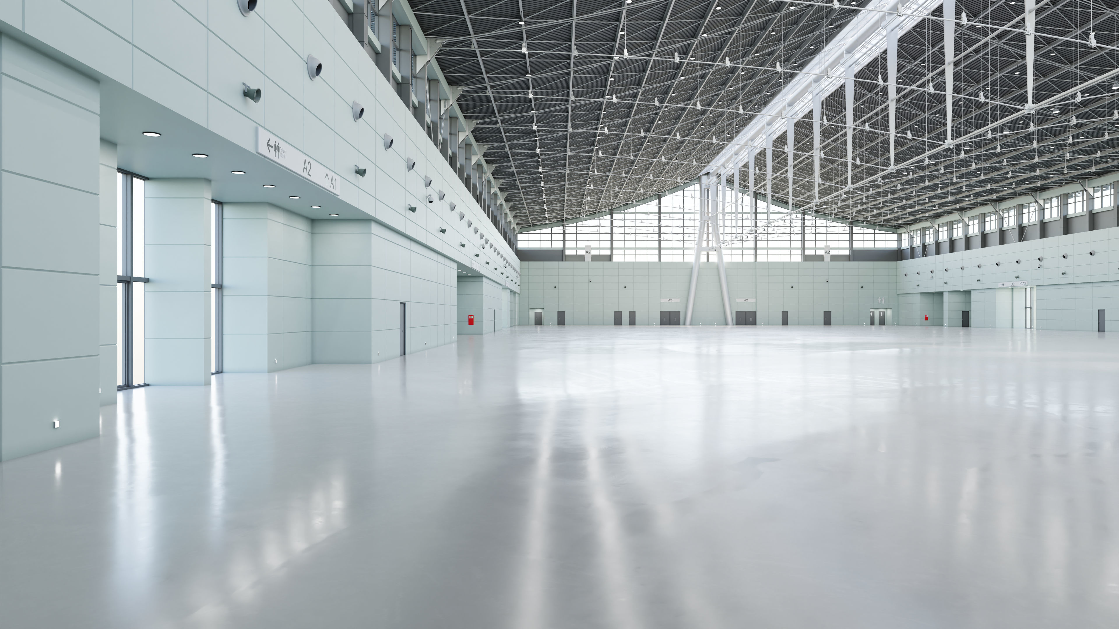 Exhibition Hall Interior 1 Low-poly 3D model_13