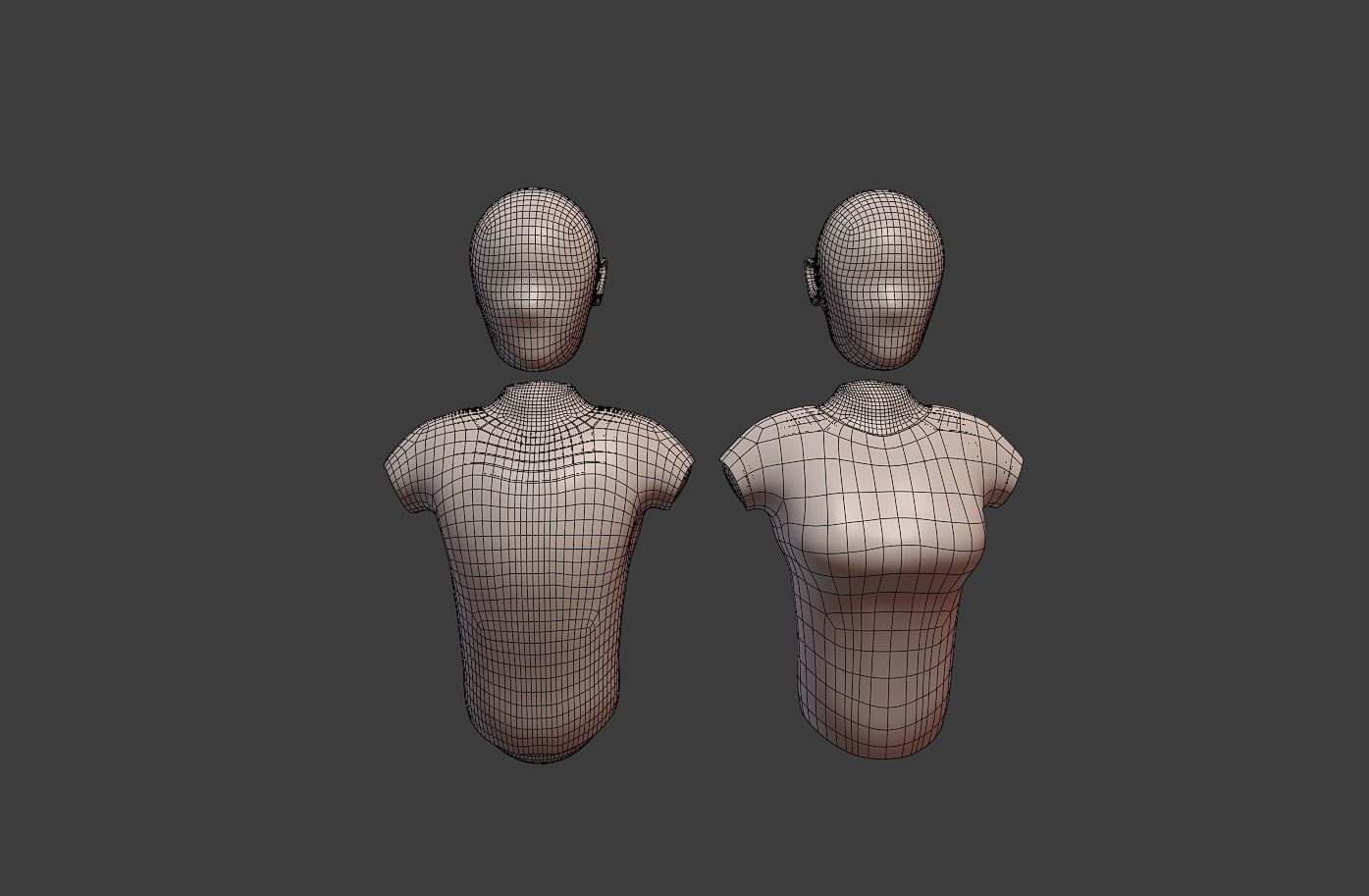 VR AVATAR BASE Low-poly 3D model_2