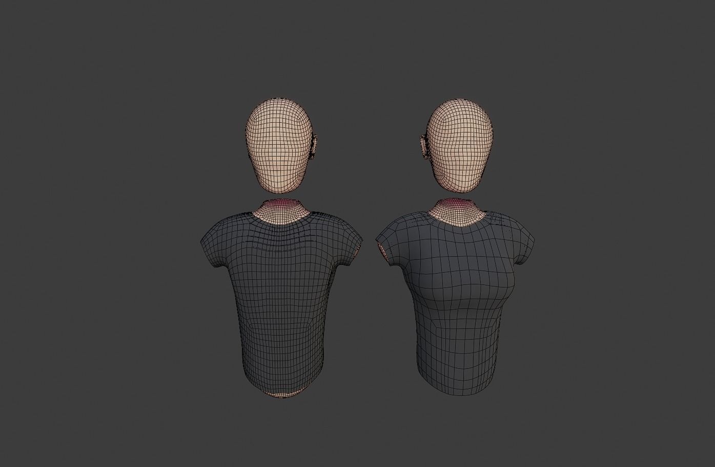 VR AVATAR BASE Low-poly 3D model_1