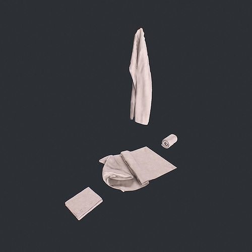 Towels Clean Low-poly 3D model