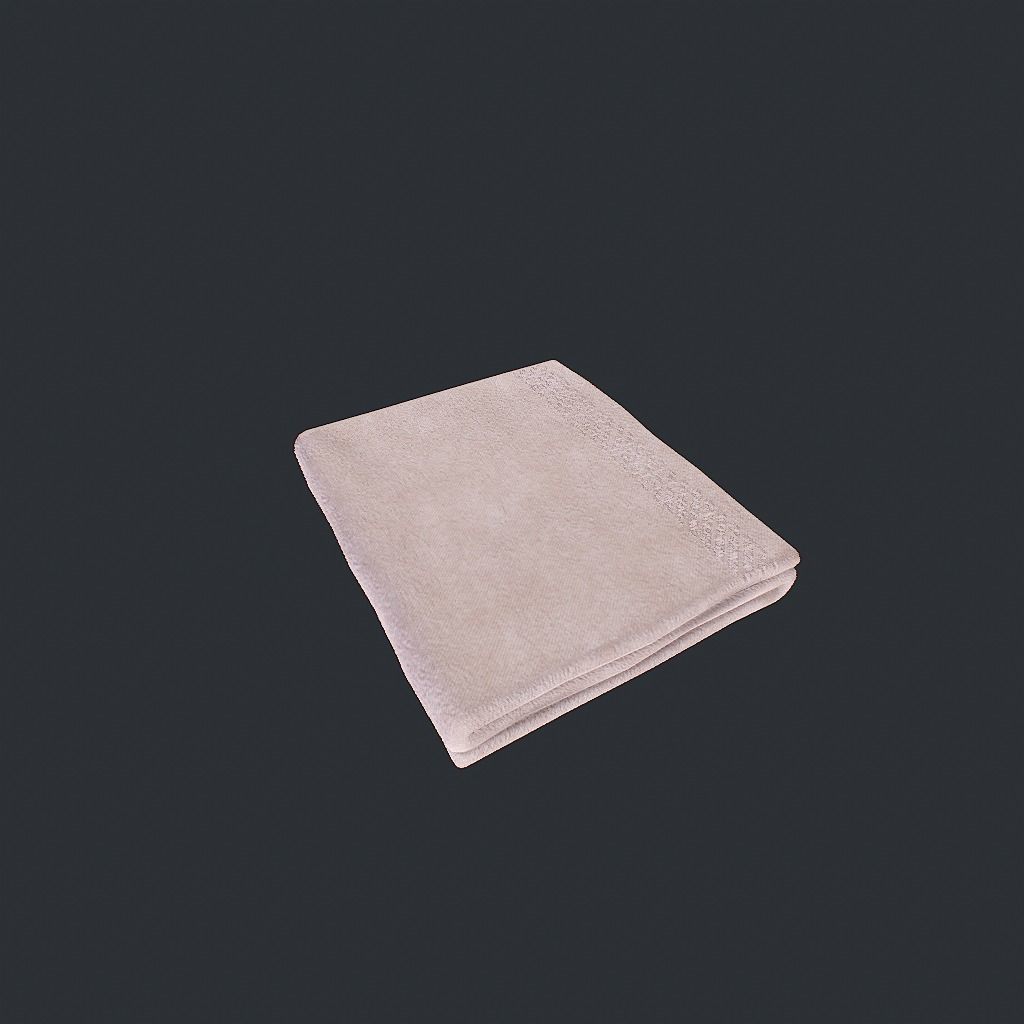 Towels Clean Low-poly 3D model_9