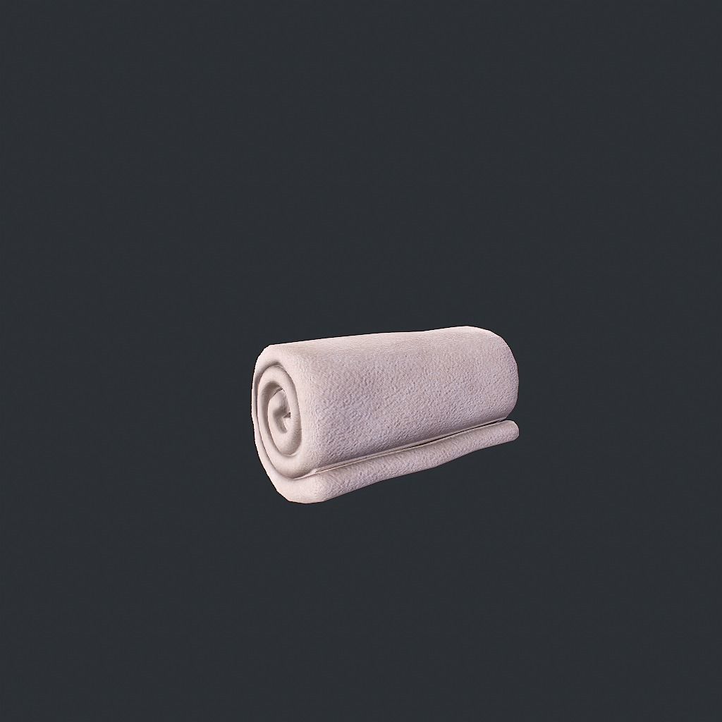 Towels Clean Low-poly 3D model_4