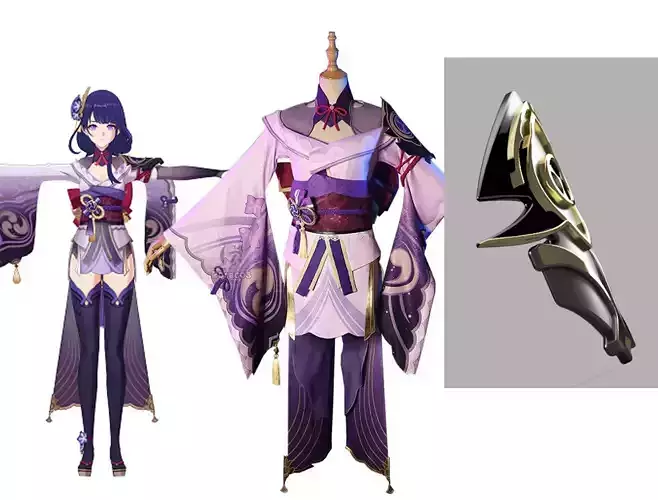 Baal Genshin Impact shoulder gear 3D Printable 3D print model 3D print model