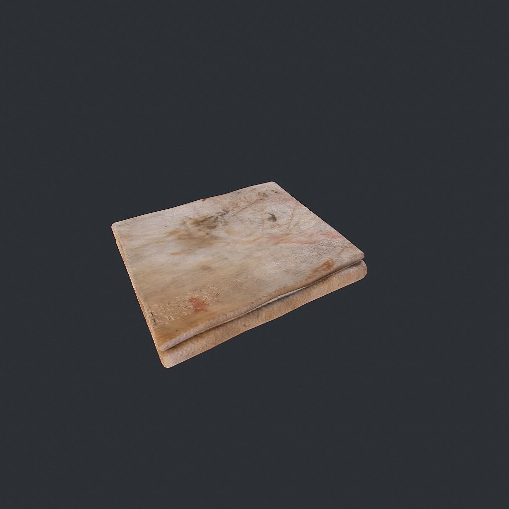 Towels Dirty Low-poly 3D model_6