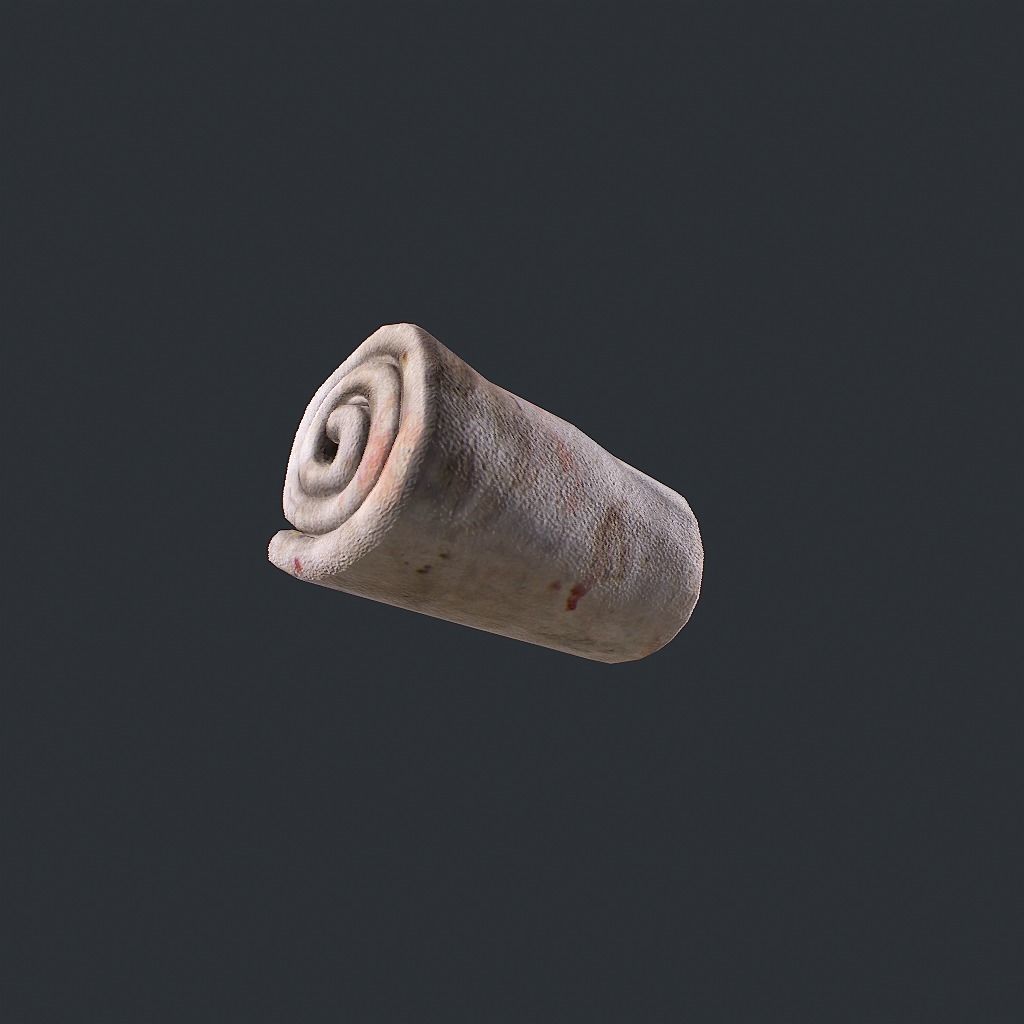 Towels Dirty Low-poly 3D model_5