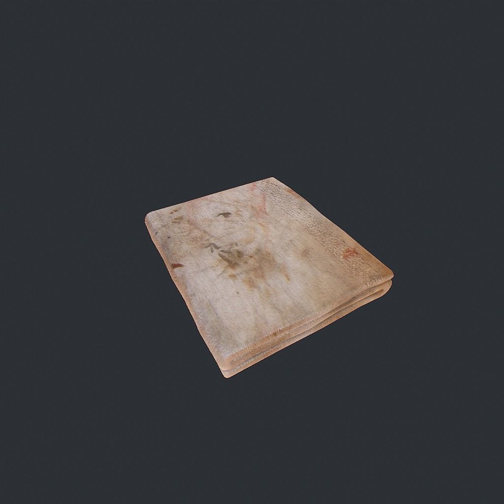 Towels Dirty Low-poly 3D model_7