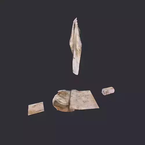 Towels Dirty Low-poly 3D model