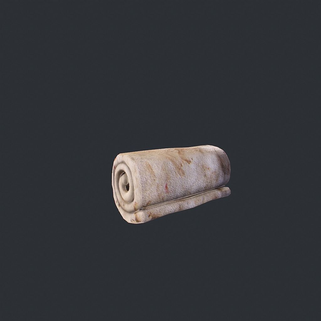 Towels Dirty Low-poly 3D model_3