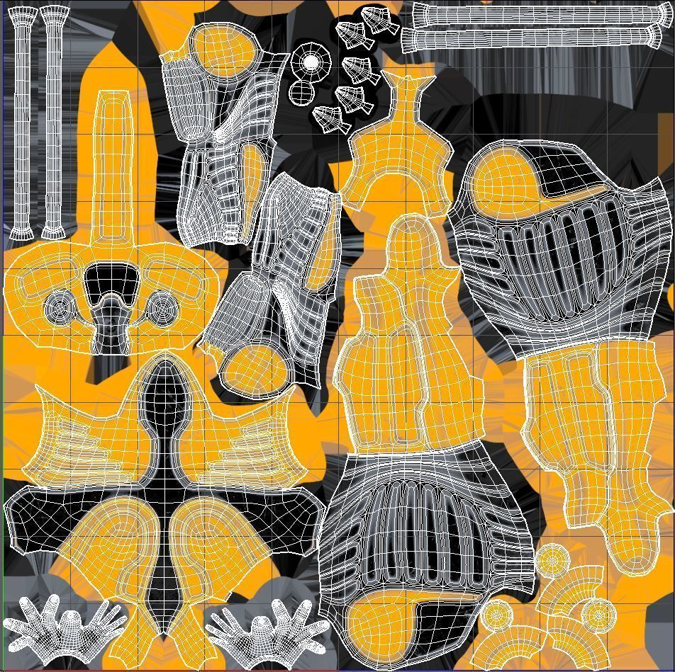 Sci fi female Low-poly 3D model_22