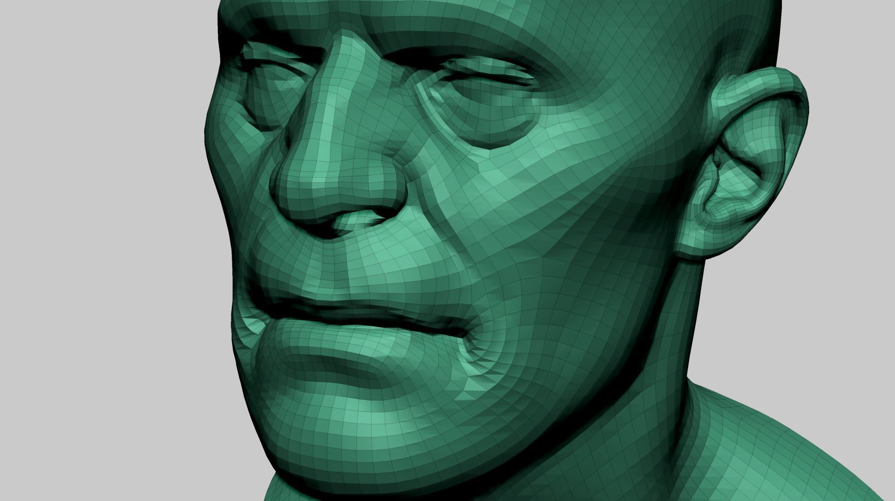 Male Head v7 3D model_10