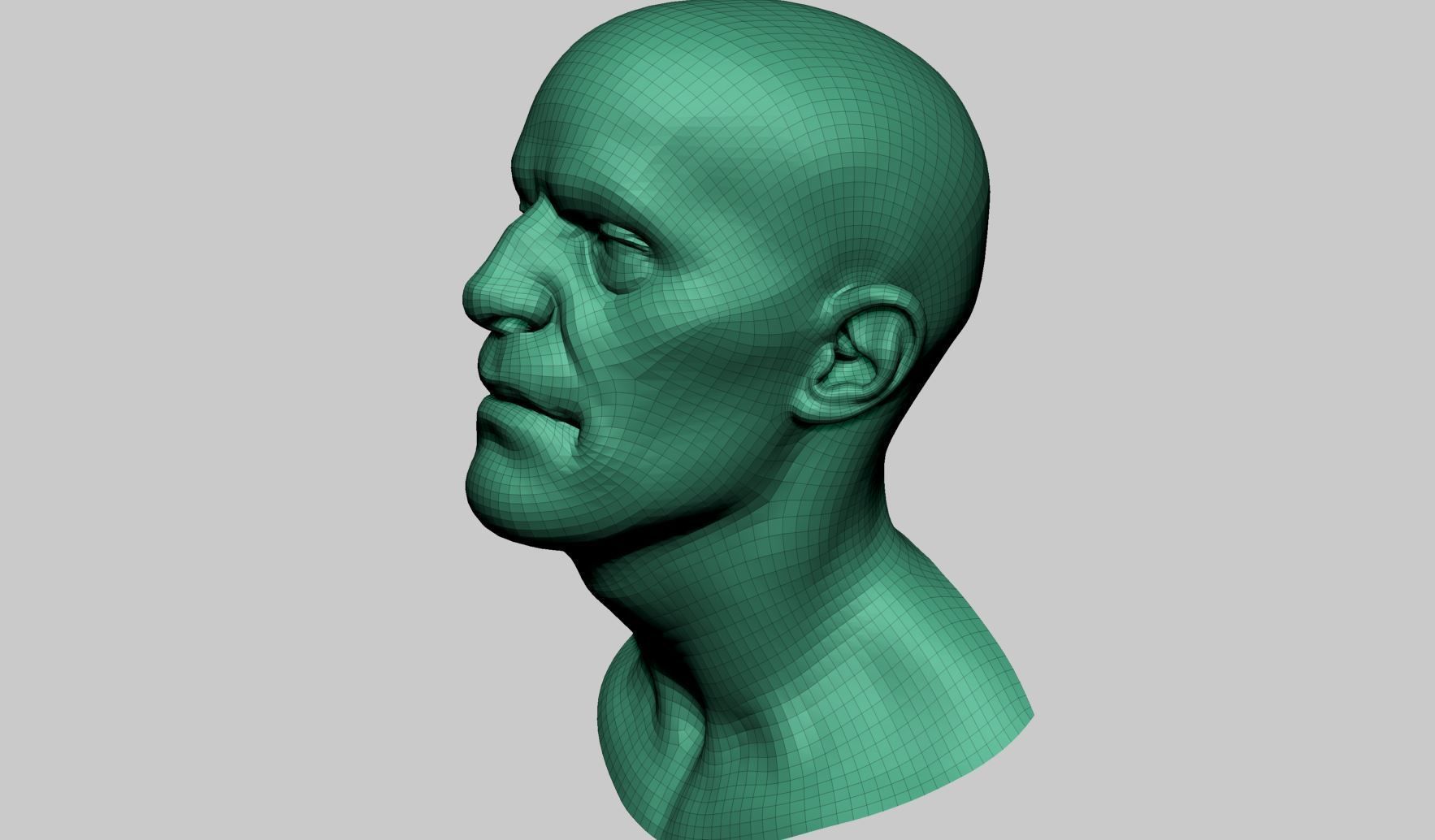 Male Head v7 3D model_9