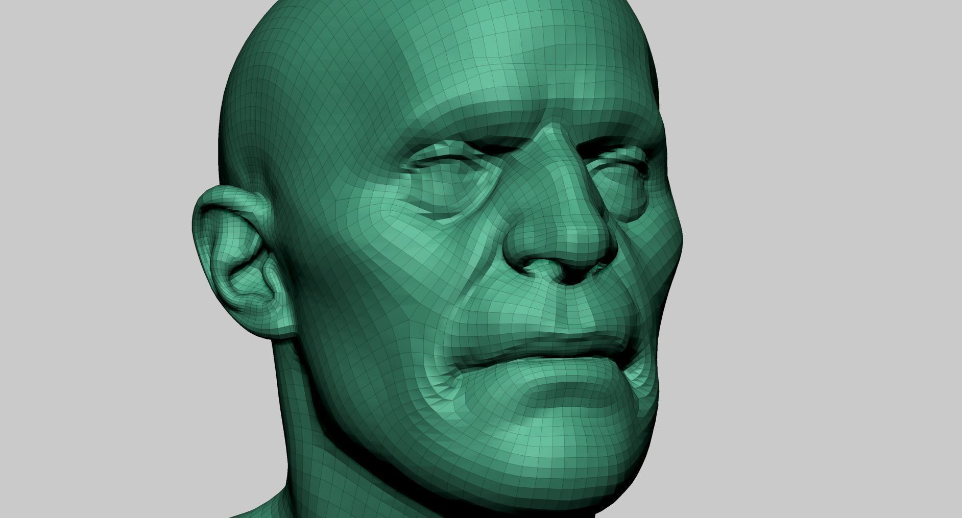 Male Head v7 3D model_8