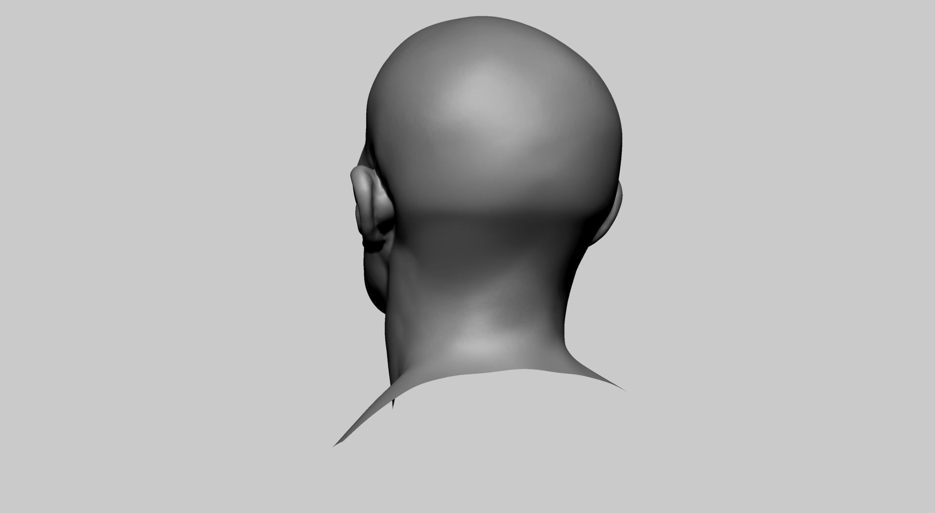 Male Head v7 3D model_4