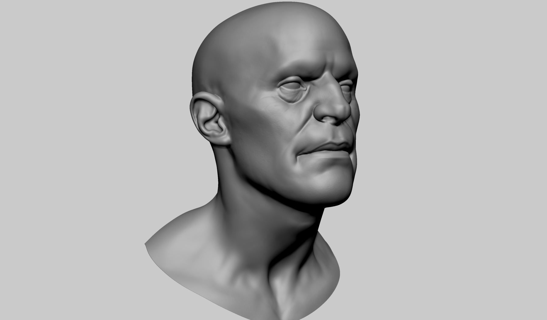 Male Head v7 3D model_12