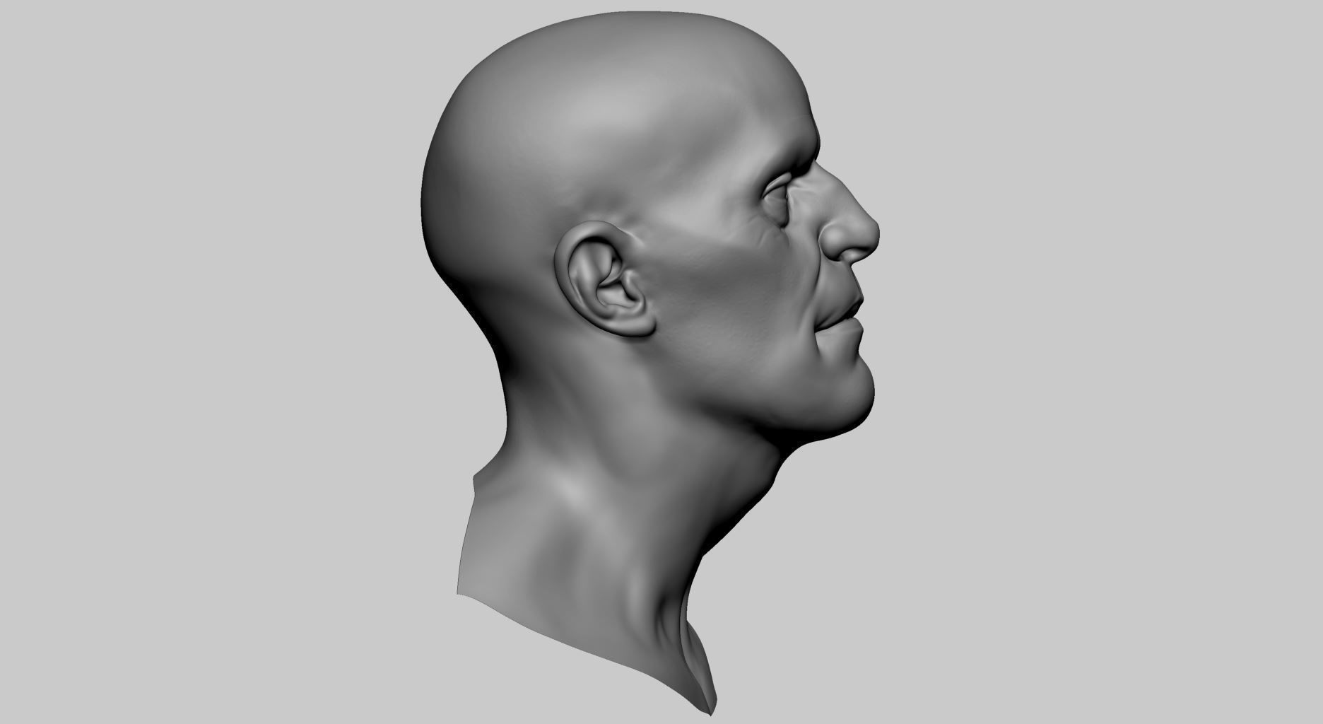 Male Head v7 3D model_2