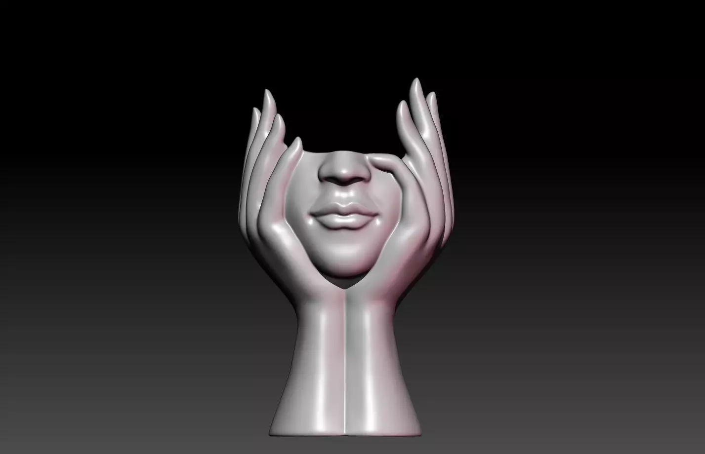 Vase - the girls face 3D print model