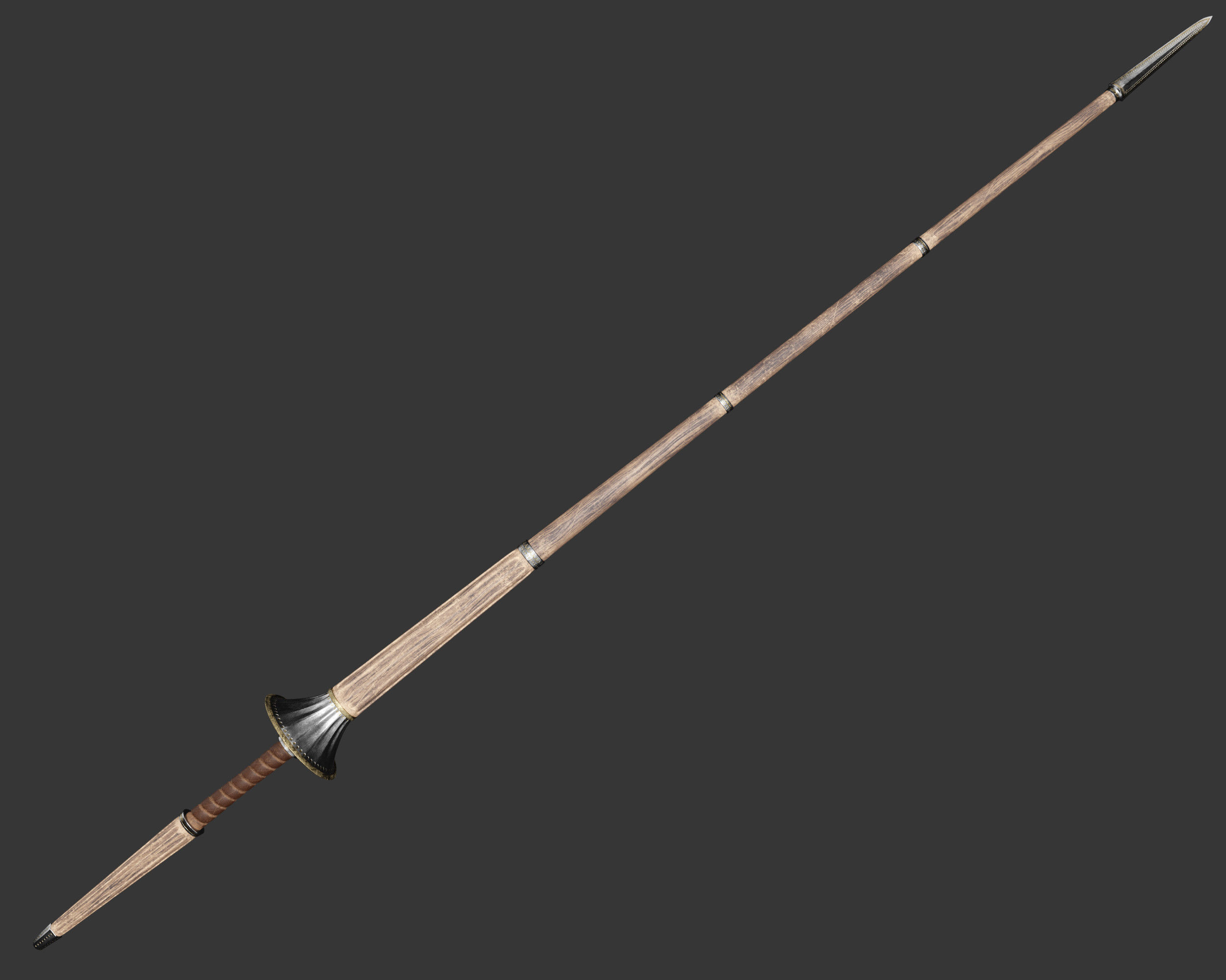 Medieval Noble Weapon Lance Low-poly 3D model_3