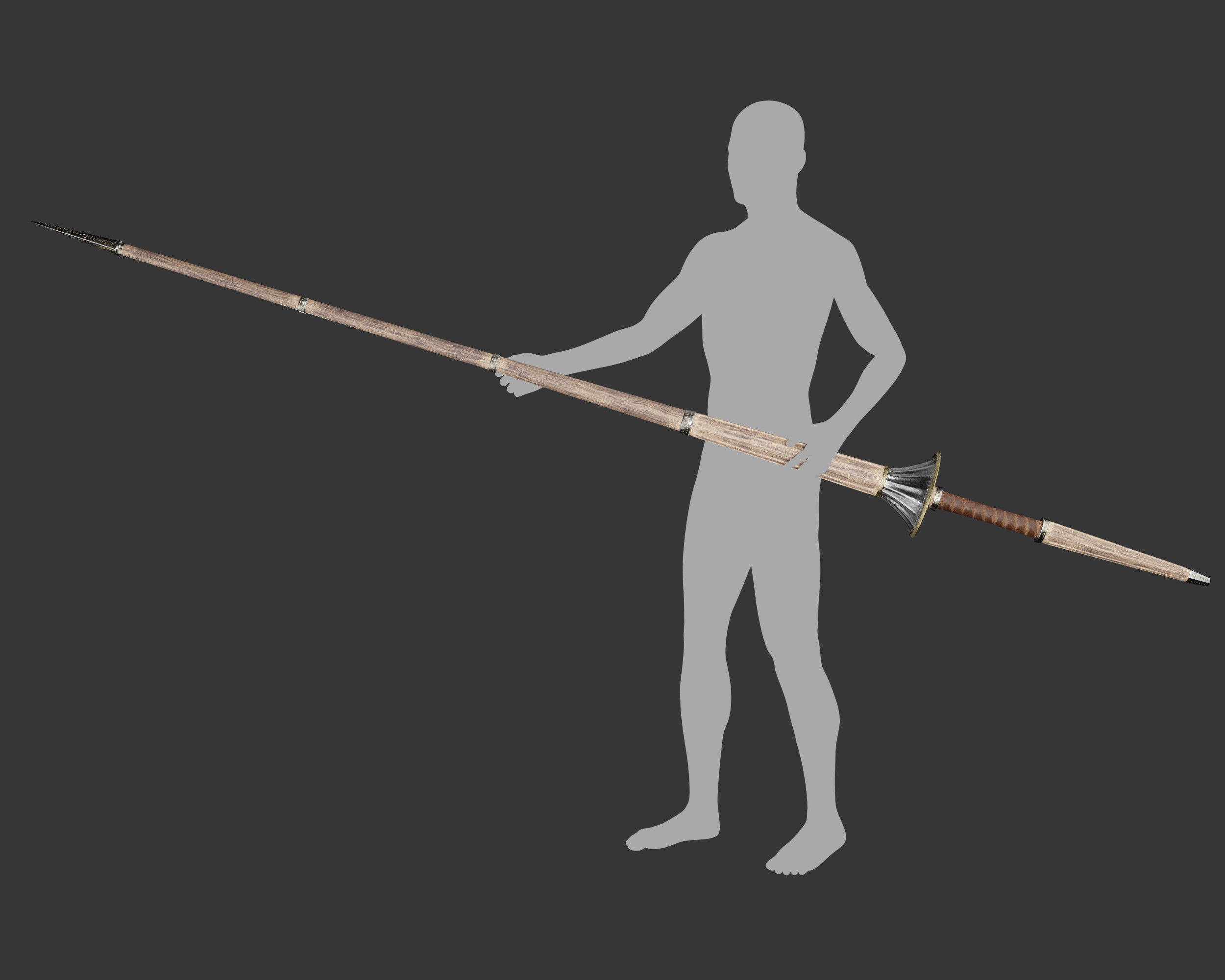 Medieval Noble Weapon Lance Low-poly 3D model_12