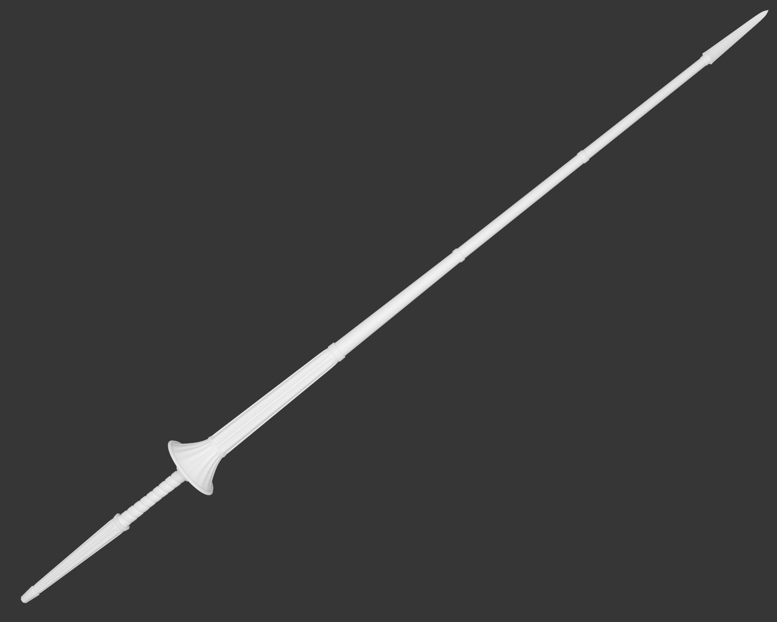 Medieval Noble Weapon Lance Low-poly 3D model_4