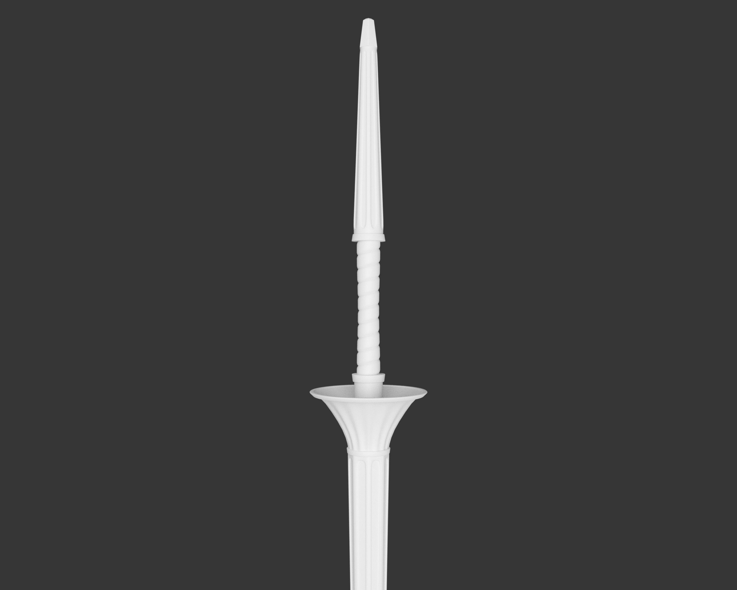 Medieval Noble Weapon Lance Low-poly 3D model_7