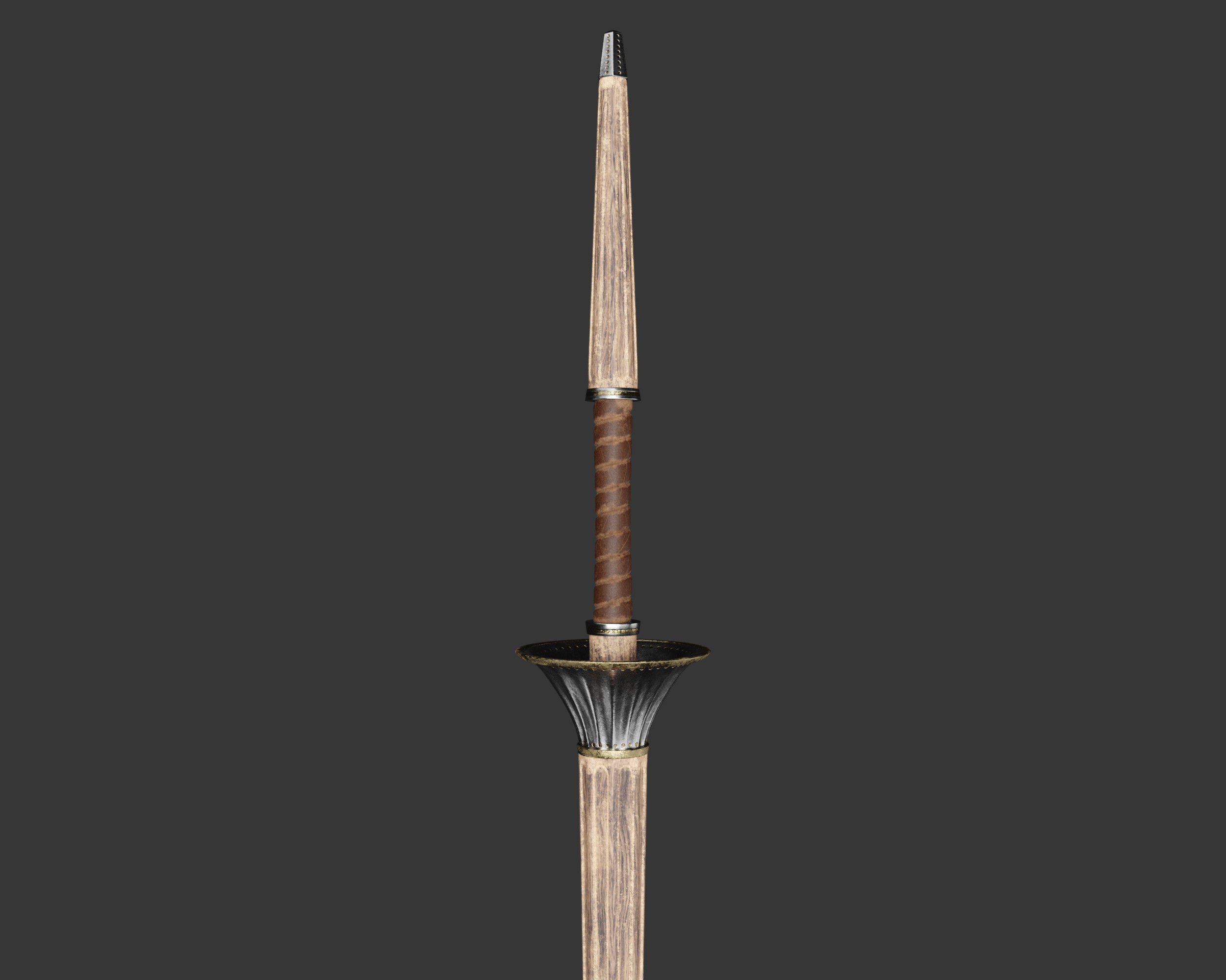 Medieval Noble Weapon Lance Low-poly 3D model_6