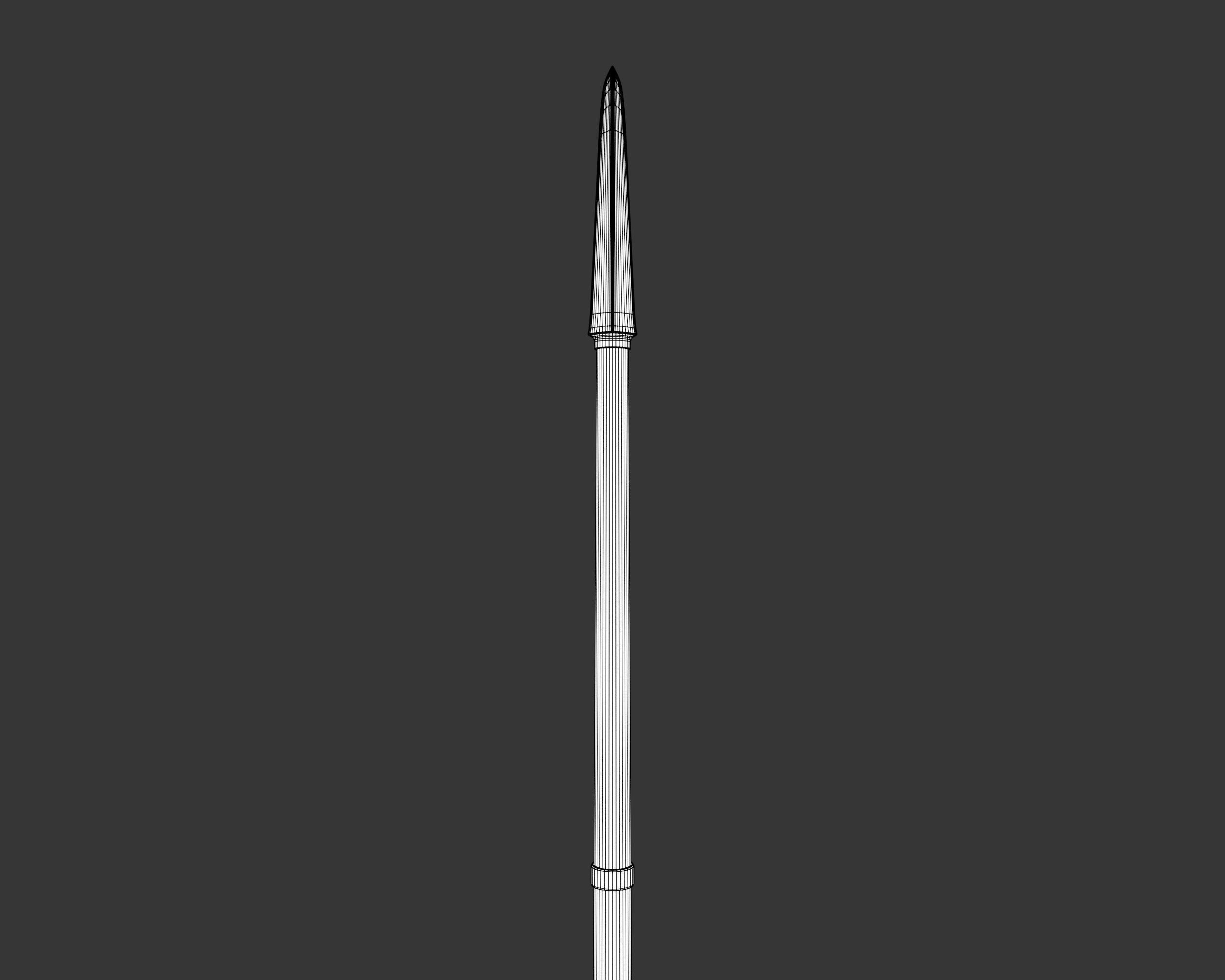 Medieval Noble Weapon Lance Low-poly 3D model_11