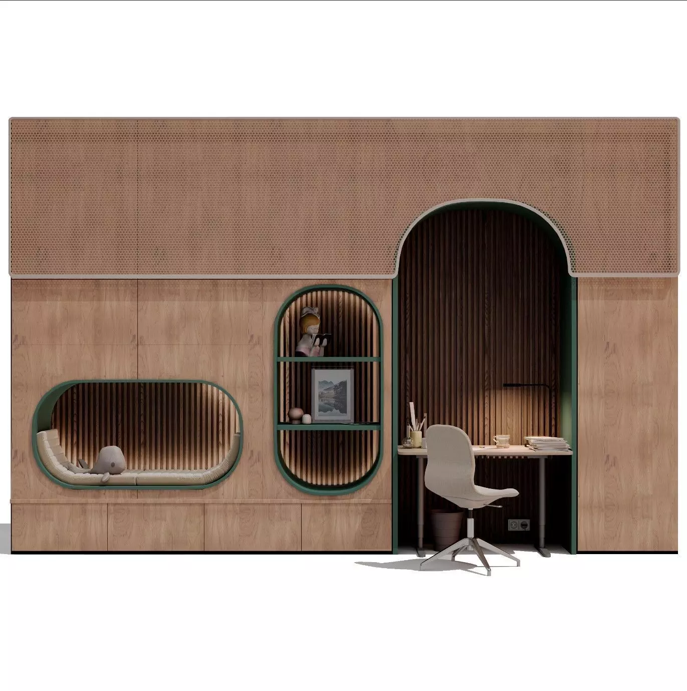 Childrens furniture set 3D model_0