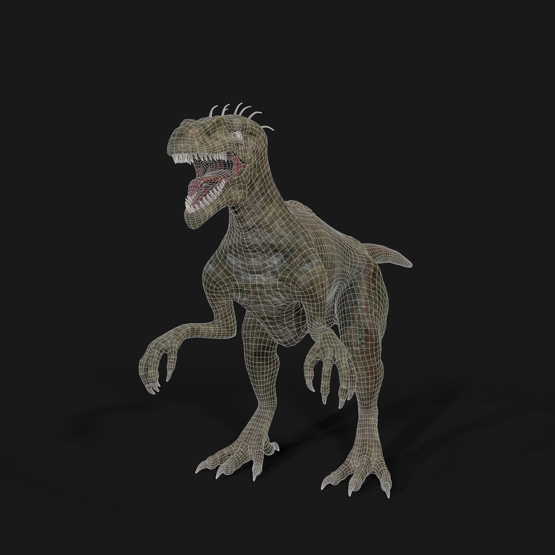 Dinosaurs Velociraptor Hybrid 3D model_11