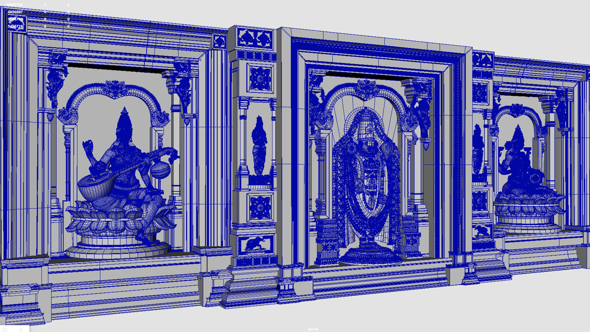 god lakshmi balaji venkateswara saraswati 3d model 3D model_6