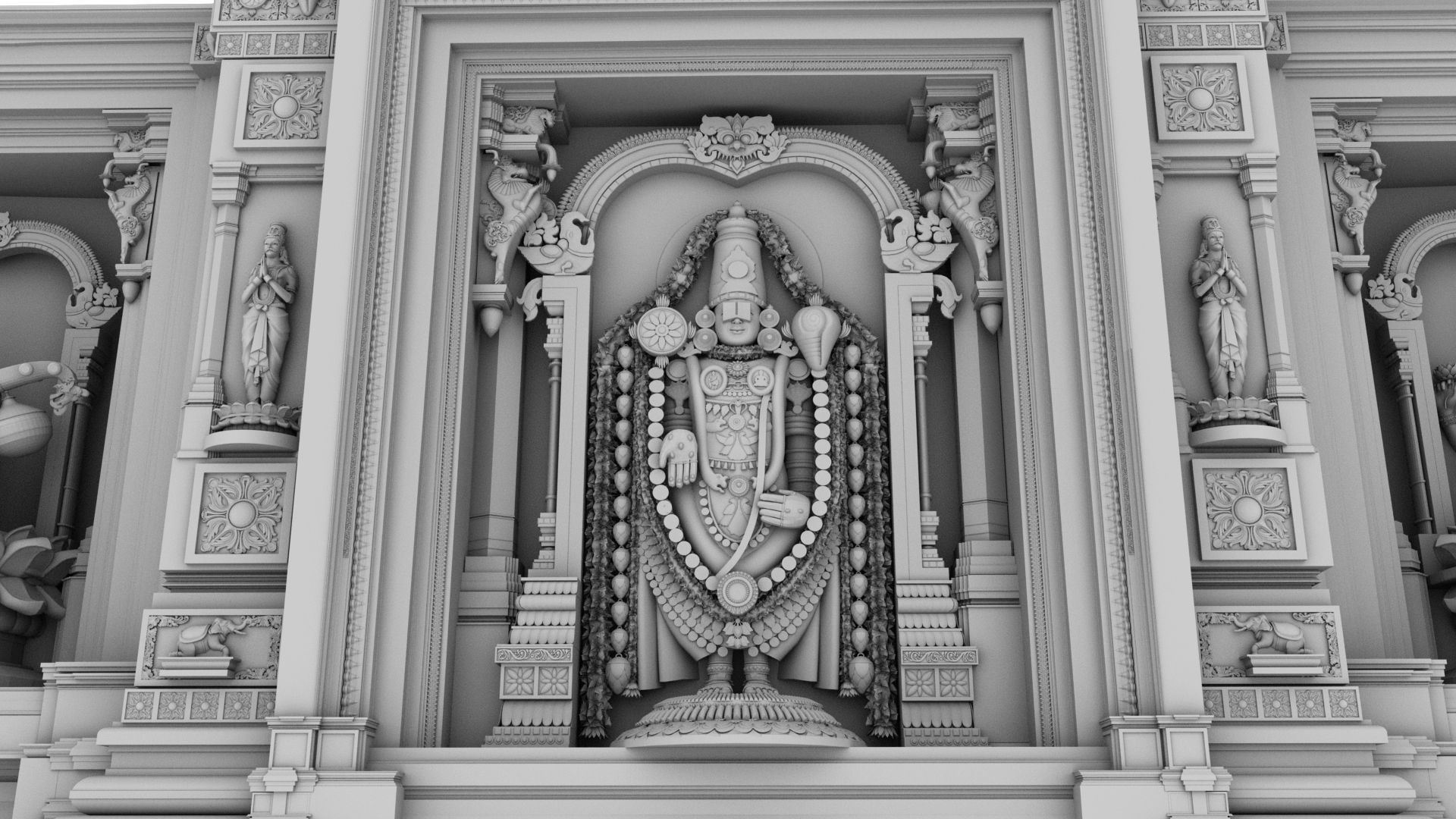 god lakshmi balaji venkateswara saraswati 3d model 3D model_1