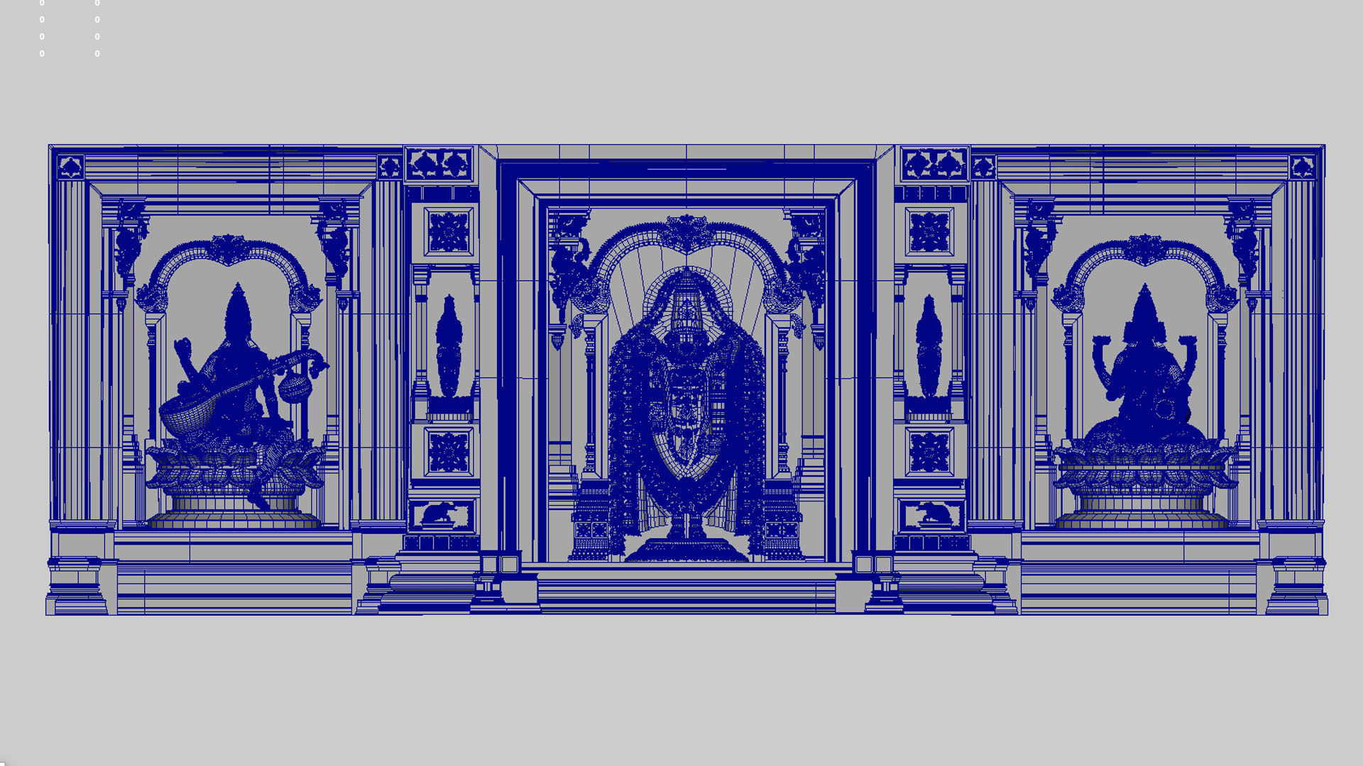 god lakshmi balaji venkateswara saraswati 3d model 3D model_7