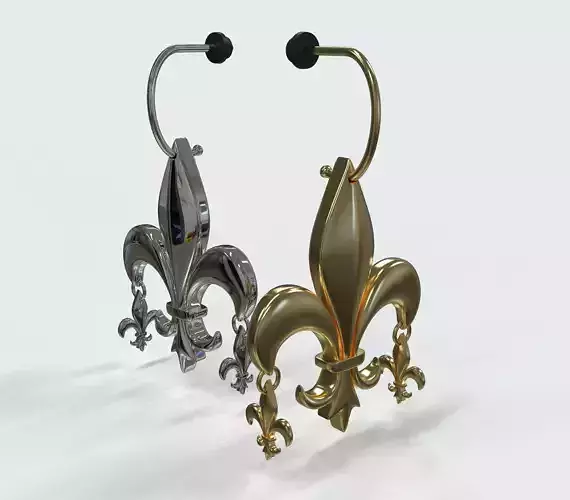 fleur de lis earring 3D model