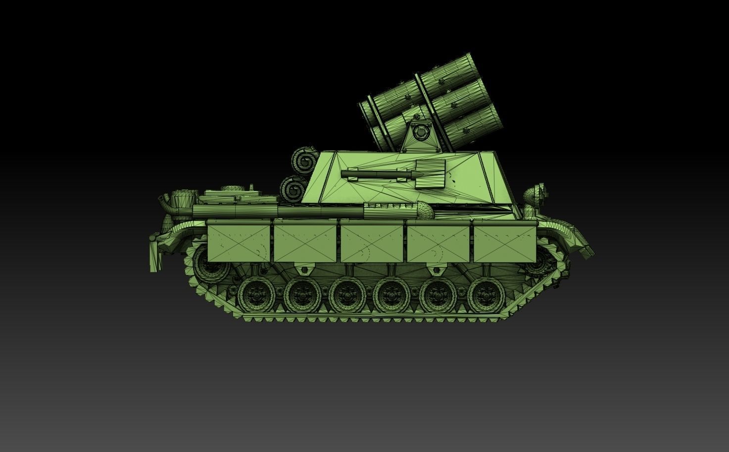 Self-Propelled Rocket Artillery Kit 3D print model_11