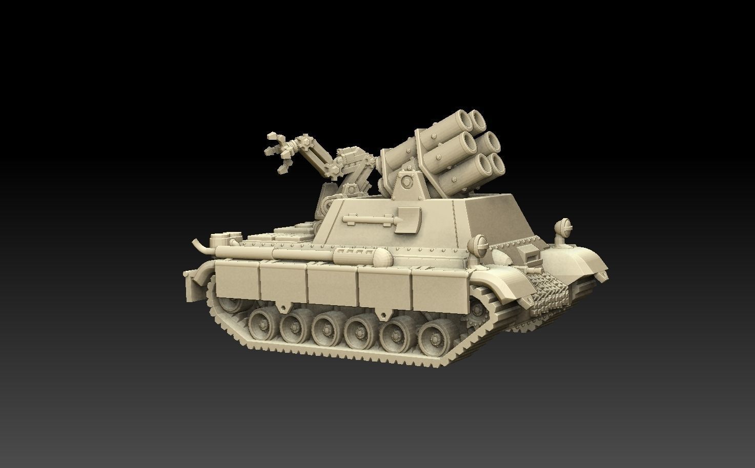 Self-Propelled Rocket Artillery Kit 3D print model_3