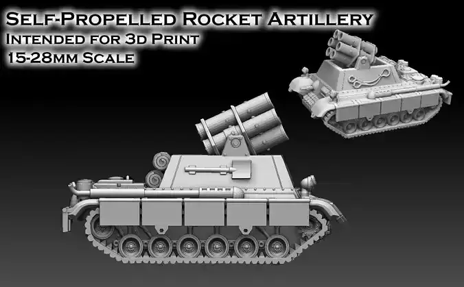 Self-Propelled Rocket Artillery Kit 3D print model