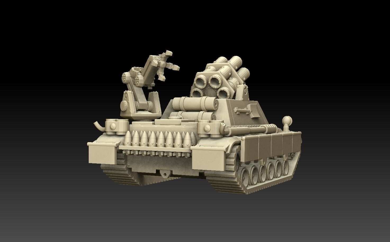 Self-Propelled Rocket Artillery Kit 3D print model_4